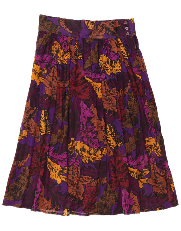 jupe plissée femme vintage US 6 Medium W32 Floral multicolore