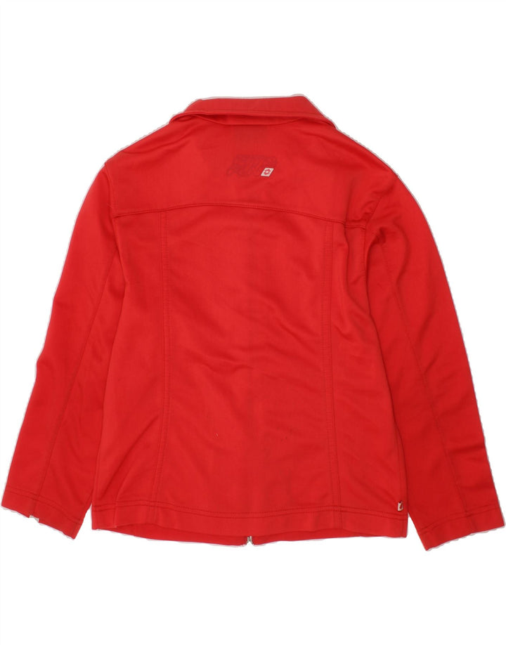 LOTTO Girls Tracksuit Top Jacket 7-8 Years XS  Red Polyester Vintage Lotto and Second-Hand Lotto from Messina Hembry 