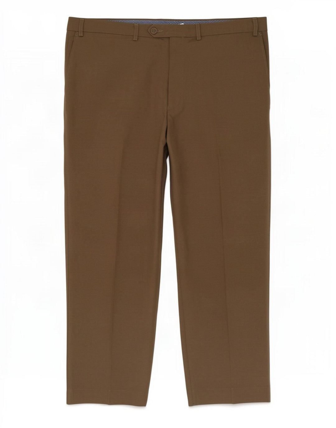 Marks & Spencer Pantalon de Costume Droit Homme W42 L29 Beige Polyester