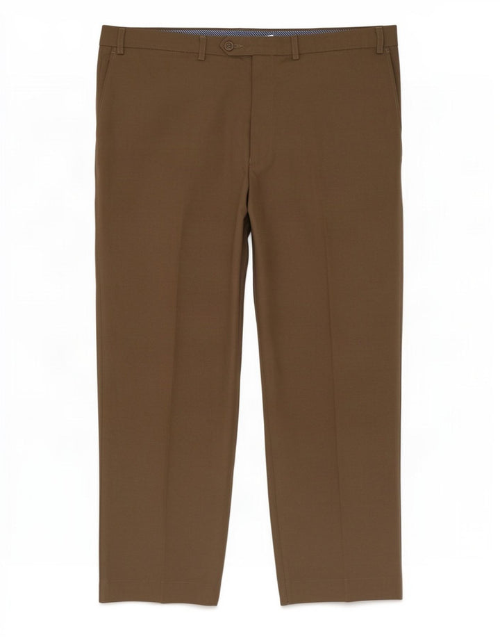 Marks & Spencer Pantalon de Costume Droit Homme W42 L29 Beige Polyester