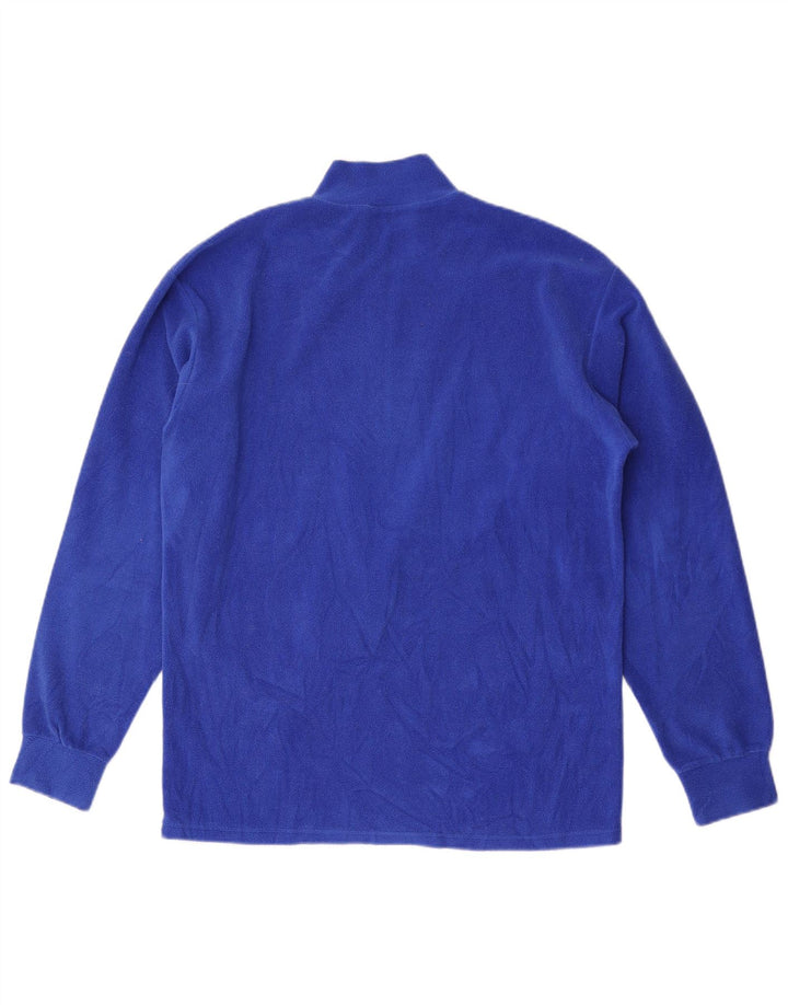Fila Pull polaire à col zippé pour homme IT 40 Bleu moyen Polyester