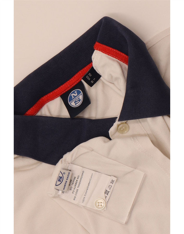 North Sails Polo Homme Blanc Moyen Colorblock
