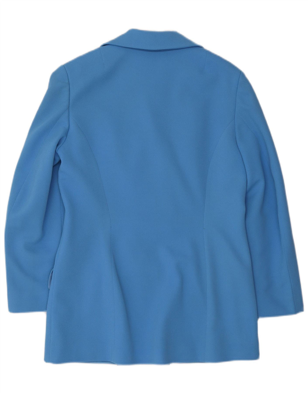 VINTAGE Veste blazer double boutonnage femme UK 12 Bleu moyen