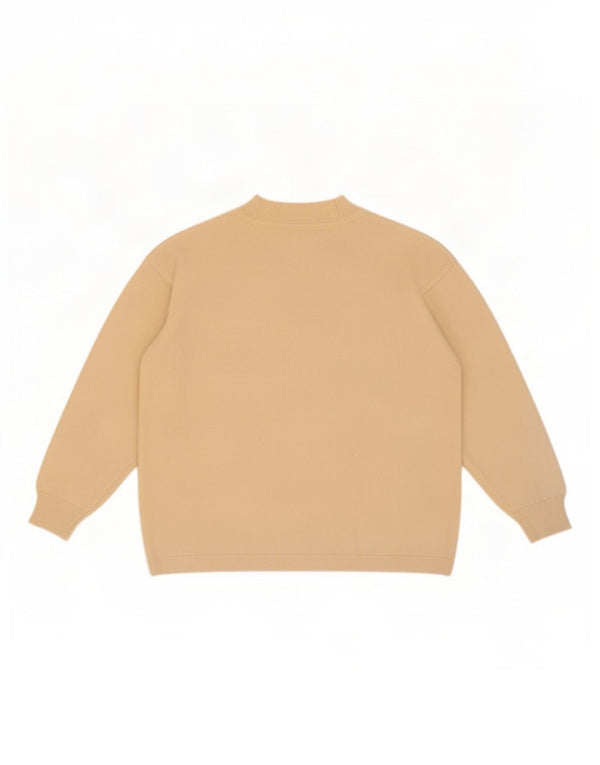 vintage Femmes Bateau Cou Jumper Pull UK 16 Grand Blanc Cassé