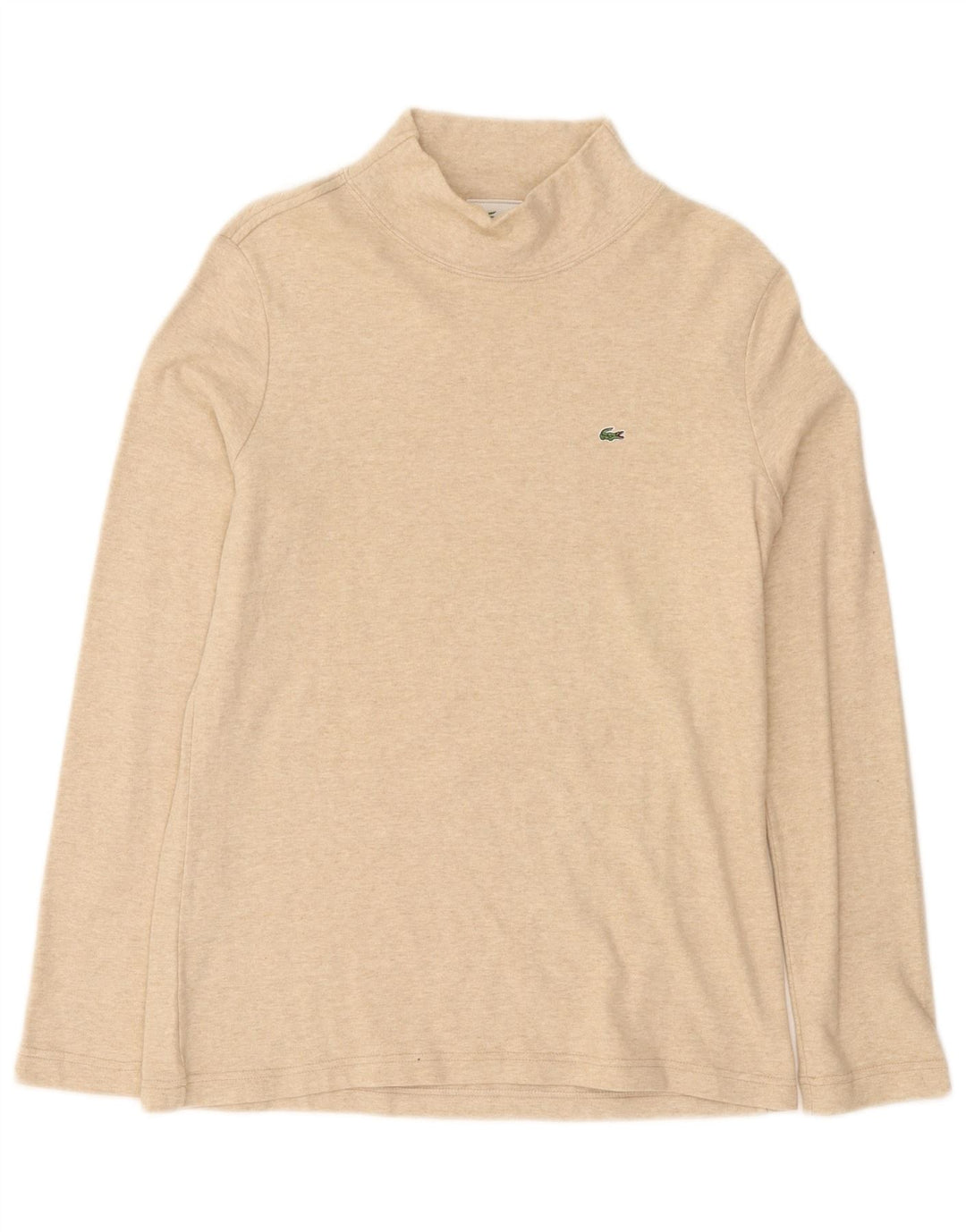 Lacoste Femme Top Manches Longues Taille 46 XL Beige Coton