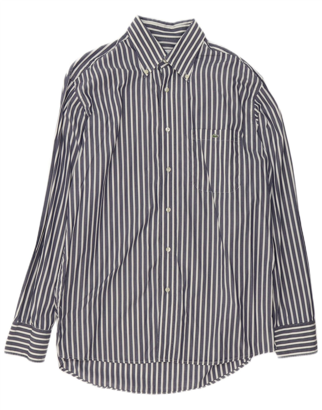 Lacoste Chemise homme Taille 41 Coton bleu marine moyen à fines rayures