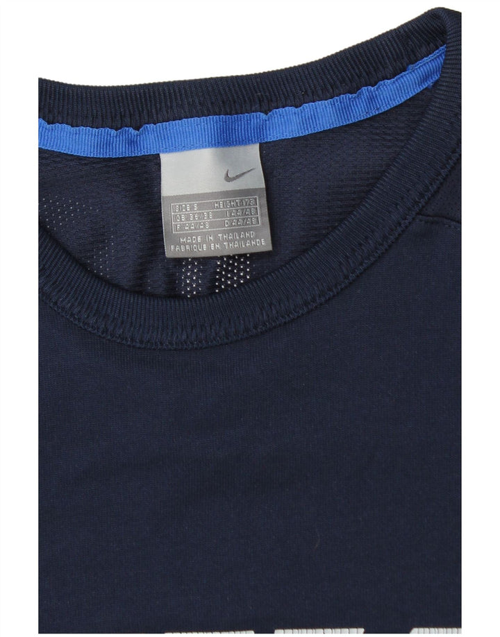 Nike Haut graphique à manches longues pour homme UK 36/38 Petit Bleu marine