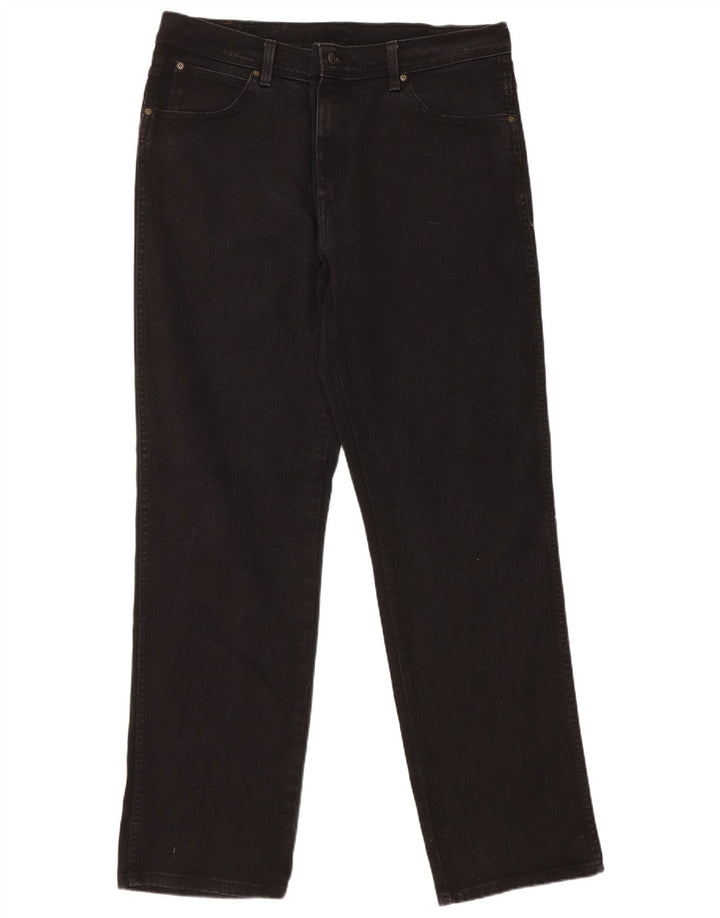 Wrangler Jean droit coupe régulière pour homme W38 L34 en coton noir