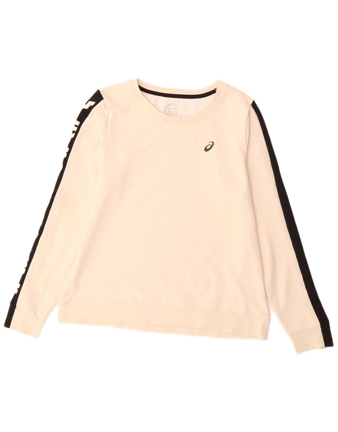 Asics Sweat-shirt graphique pour femme UK 44 Beige moyen Colourblock