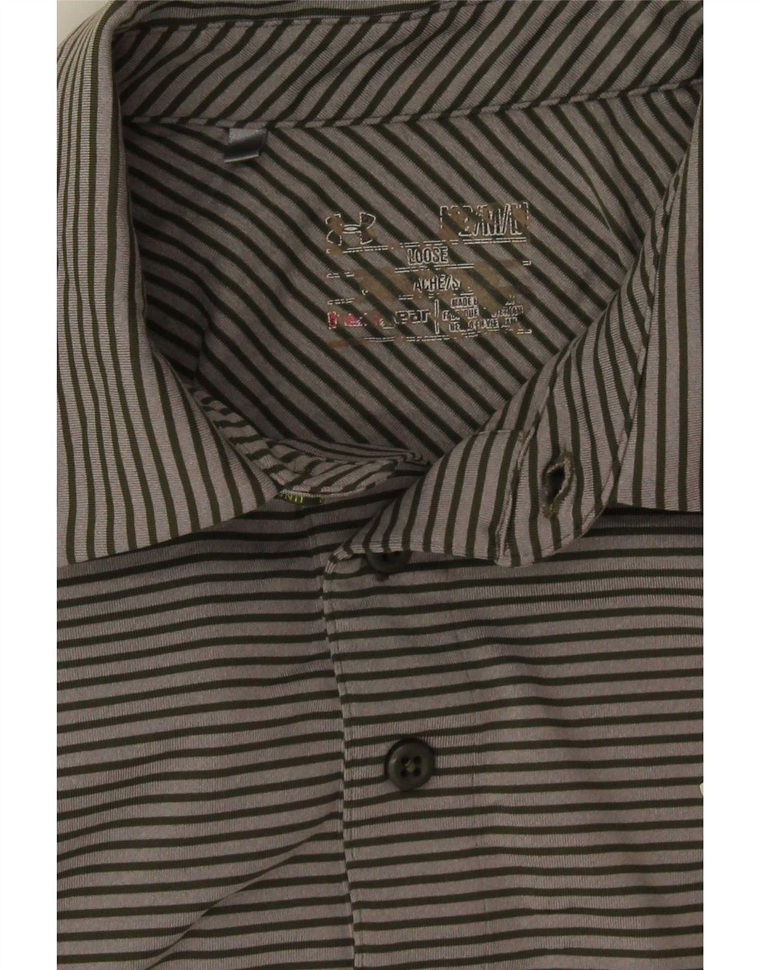 Under Armour Polo Heat Gear Homme Gris Moyen Rayures