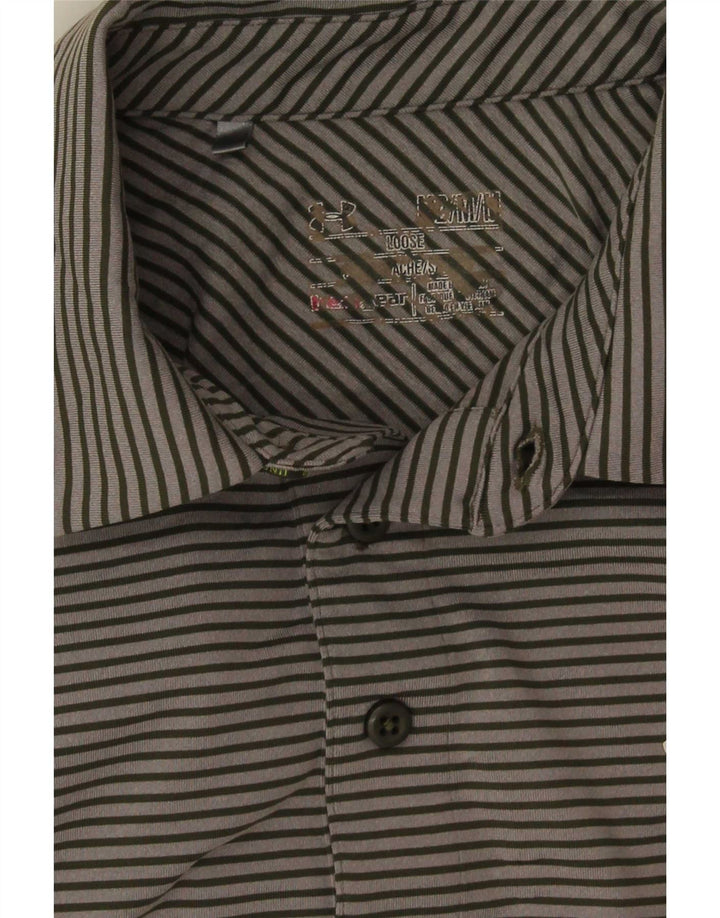 Under Armour Polo Heat Gear Homme Gris Moyen Rayures