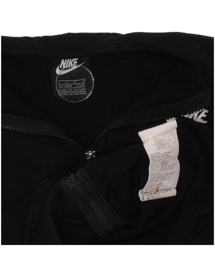 Nike Pull à capuche zippé pour fille 4-5 ans en coton noir