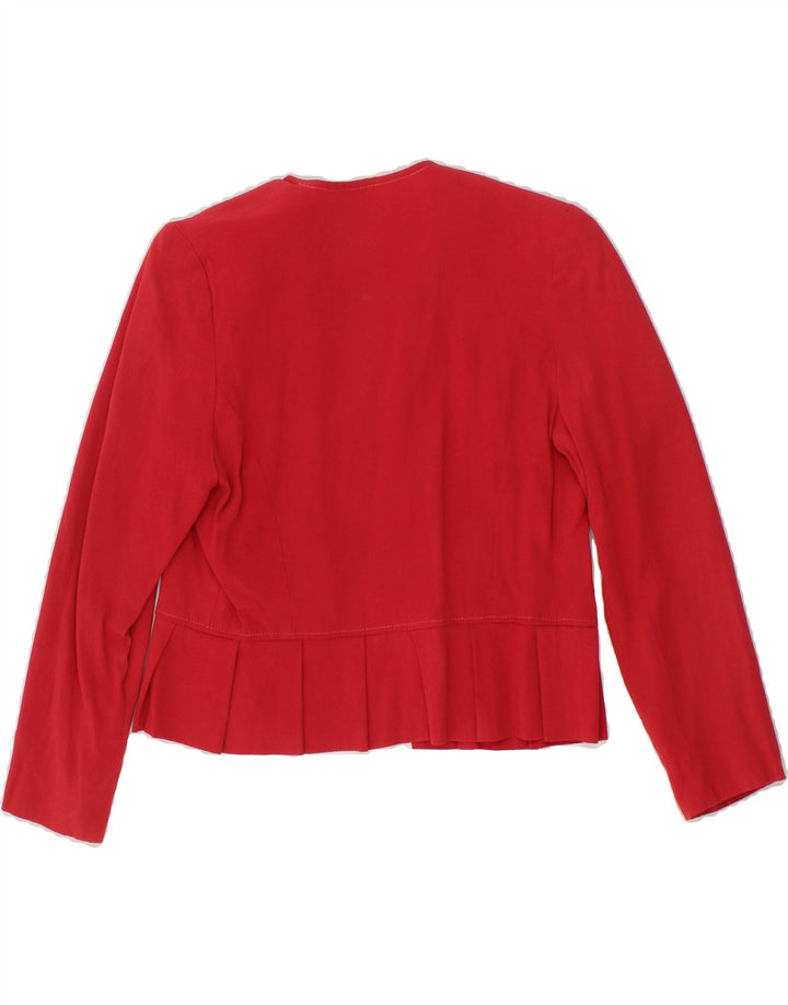 VINTAGE Womens 3/4 Sleeve Bolero Jacket UK 8 Small Red Vintage Vintage and Second-Hand Vintage from Messina Hembry 