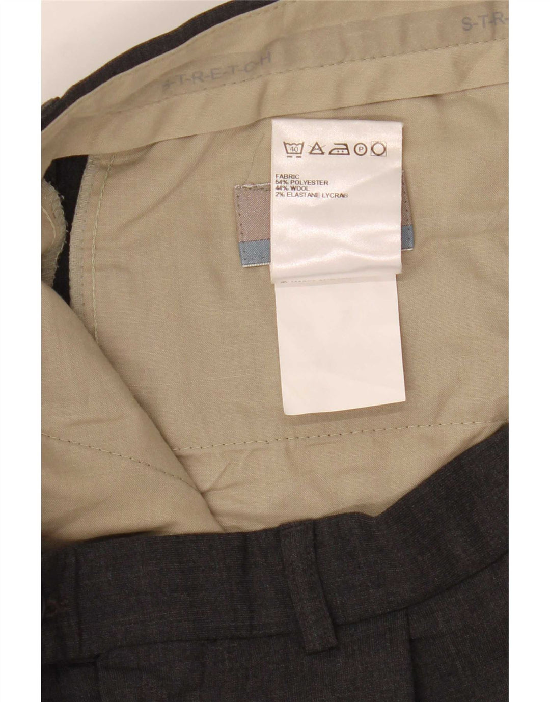 Marks & Spencer Pantalon de costume sur mesure pour homme W34 L28 Gris Polyester