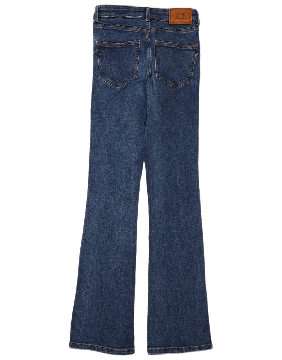 Zara Jean évasé pour femme EU 34 2XS W24 L32 Bleu Coton