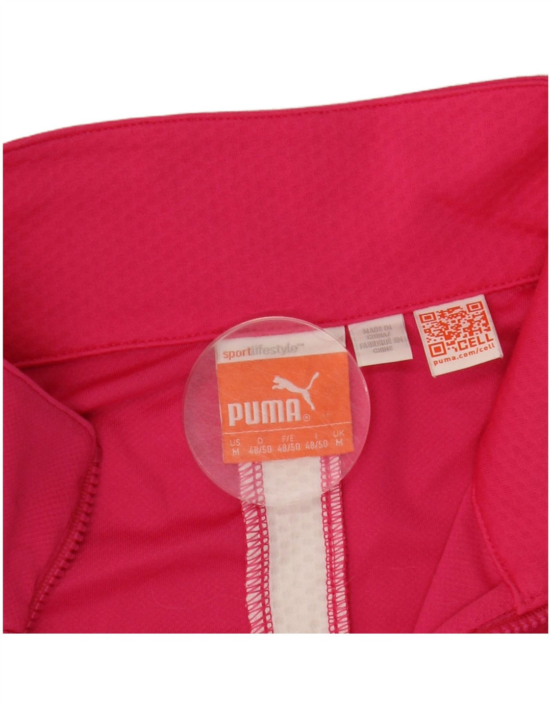 Puma Haut de survêtement surdimensionné à col zippé pour femme UK 14 Rose moyen