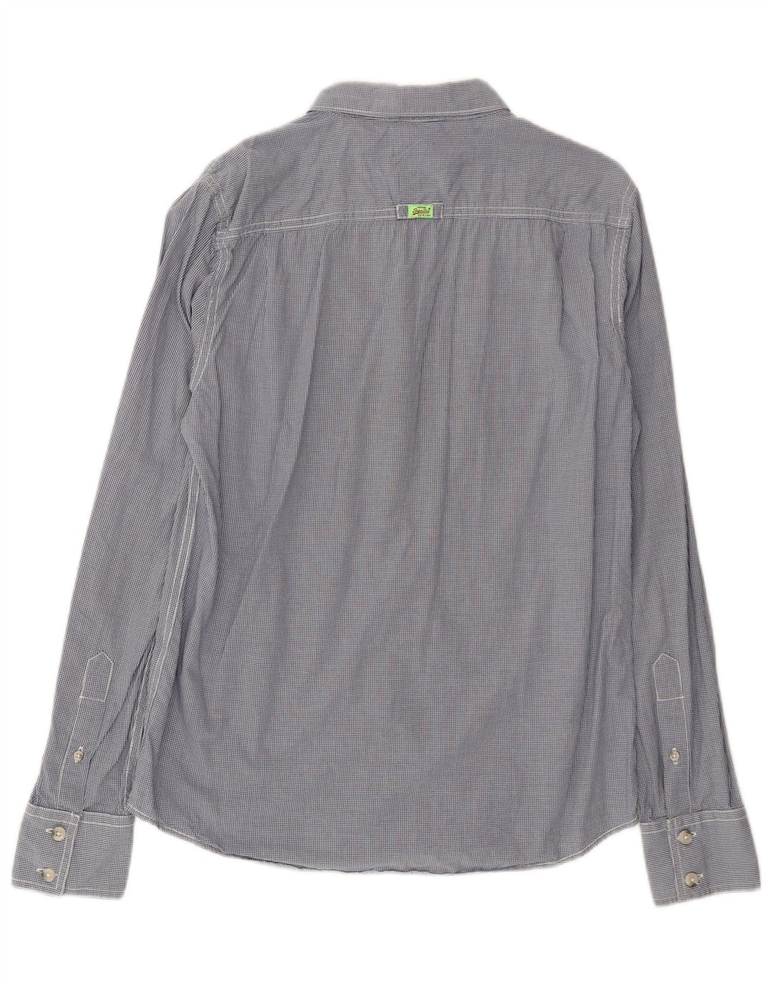 Superdry Chemise Homme Bleu Marine Moyen Gingham Cotton