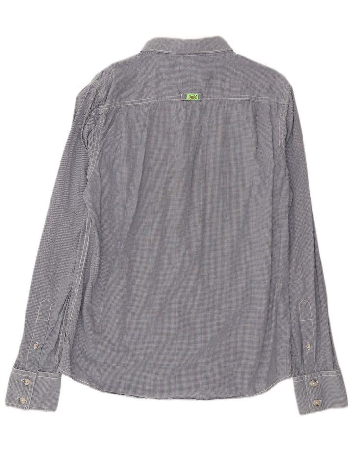 Superdry Chemise Homme Bleu Marine Moyen Gingham Cotton