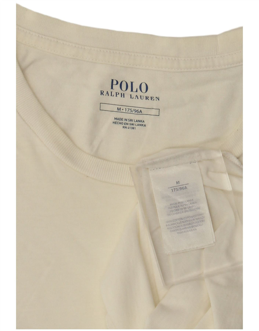 Polo Ralph Lauren T-Shirt Homme Blanc Moyen Coton