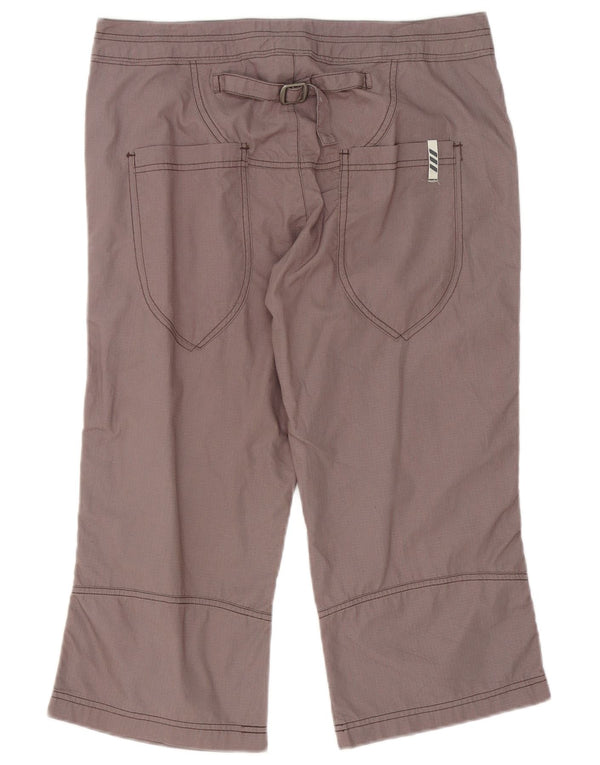 Adidas Pantalon capri droit pour femme UK 12 Medium W32 L22 Gris Coton