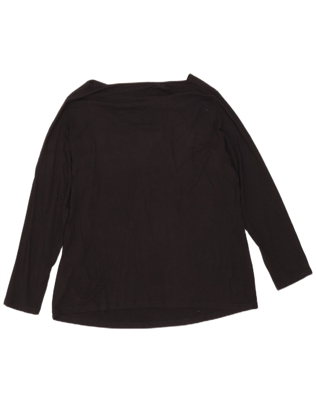 Perte by Krizia Haut à motif abstrait pour femme à manches longues UK 18 XL Noir