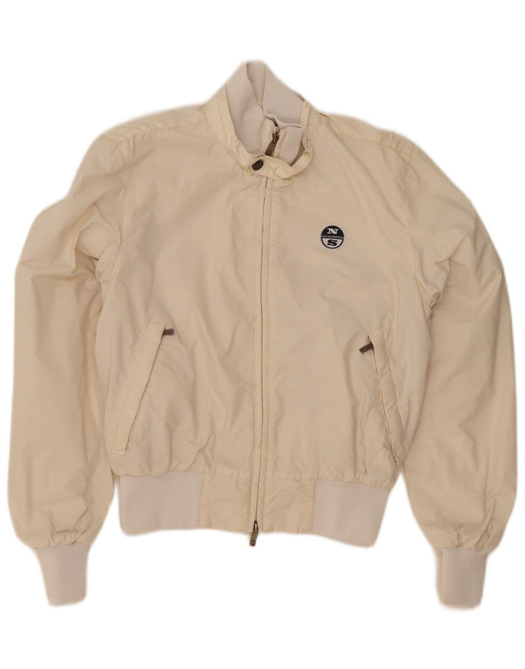 North Sails Veste Bomber Femme UK 10 Petit Off White Polyamide
