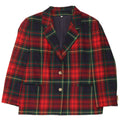 vintage Femme 2 Bouton Blazer Veste IT 48 XL Plaid Multicolore
