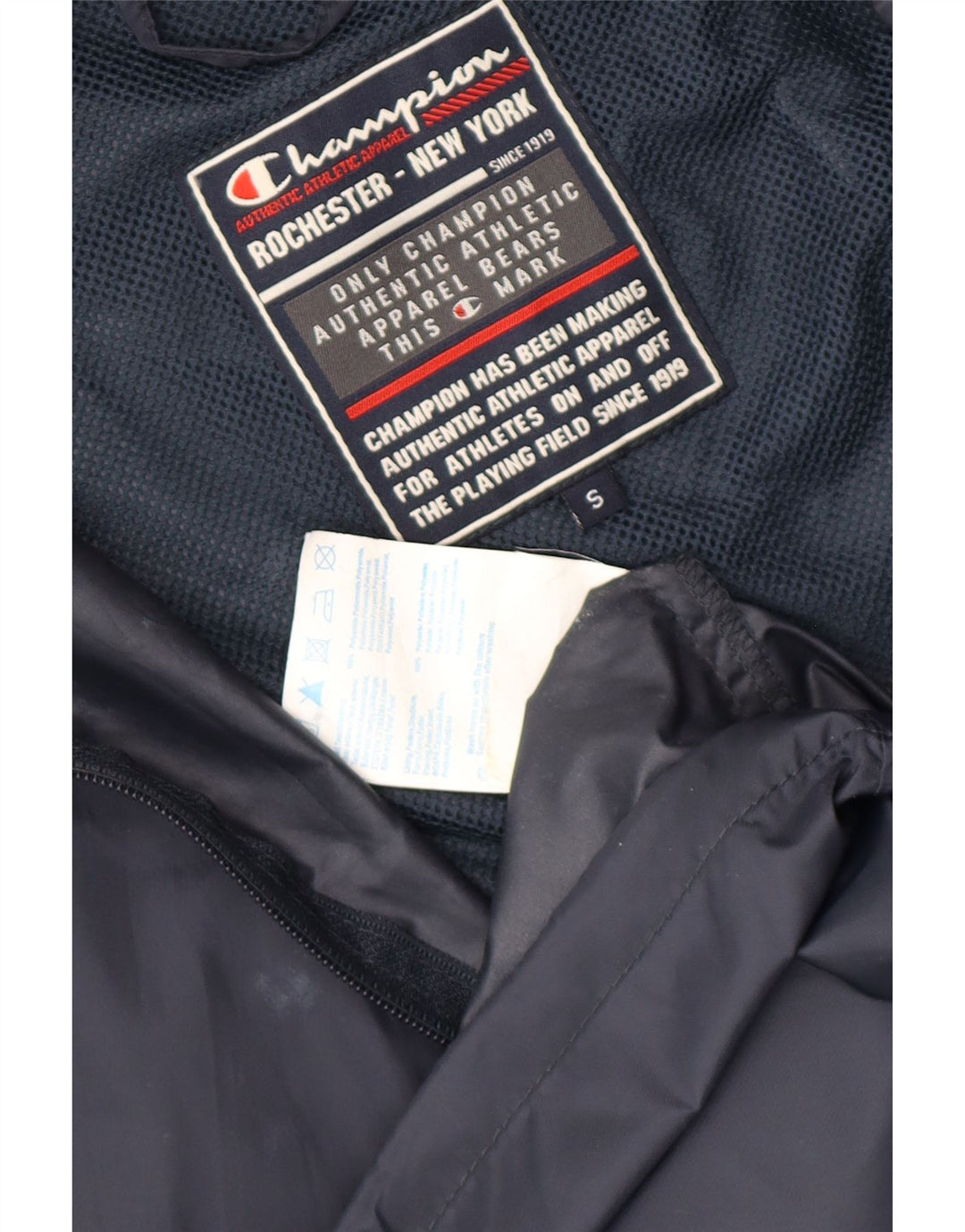 Champion Veste de pluie à capuche pour homme UK 36 Small Bleu marine Polyamide