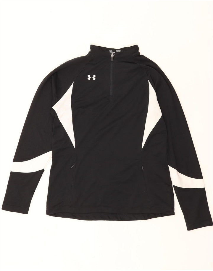 Under Armour Haut de Survêtement Zip Neck Pullover Homme Noir Colorblock