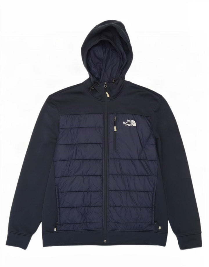 The North Face Pull à capuche zippé pour homme Large Bleu marine Polyester