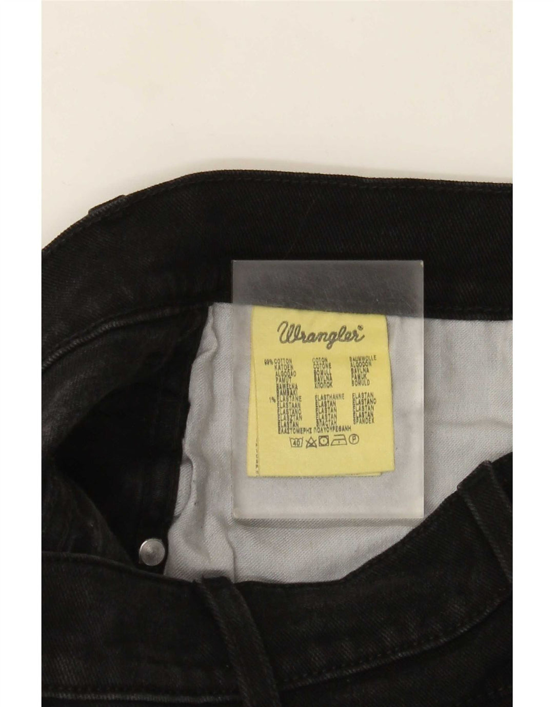Wrangler Jean droit extensible Texas W33 L32 pour homme en coton noir