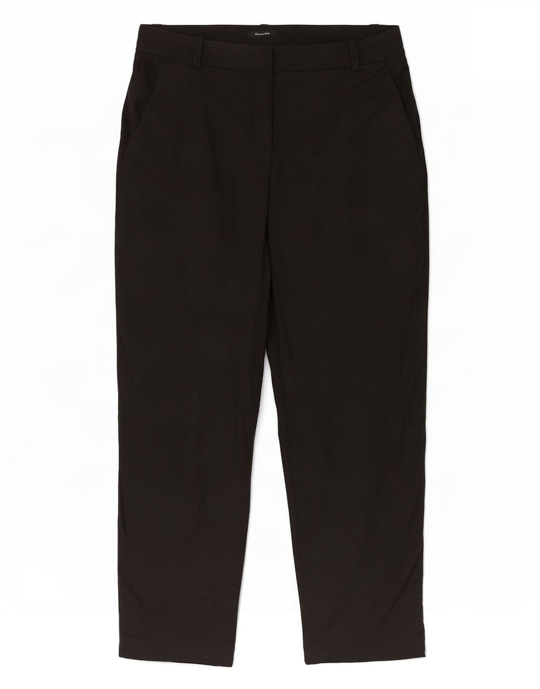 Massimo Dutti Pantalon court pour femme EU 40 Medium W30 L25 Lin noir