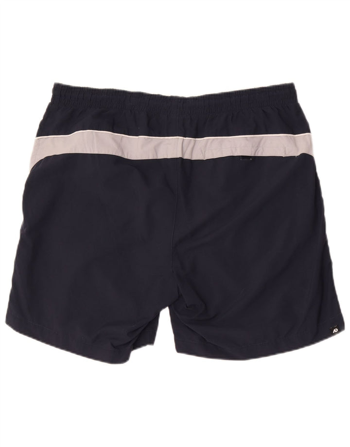 Nike Short de bain pour homme en nylon color block bleu marine Taille L
