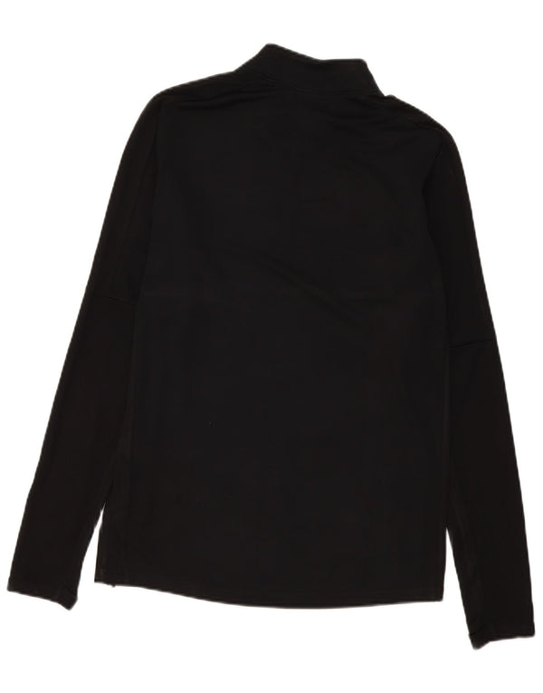 Nike Hommes Dri Fit Zip Neck Pull Survêtement Haut Petit Noir Polyester