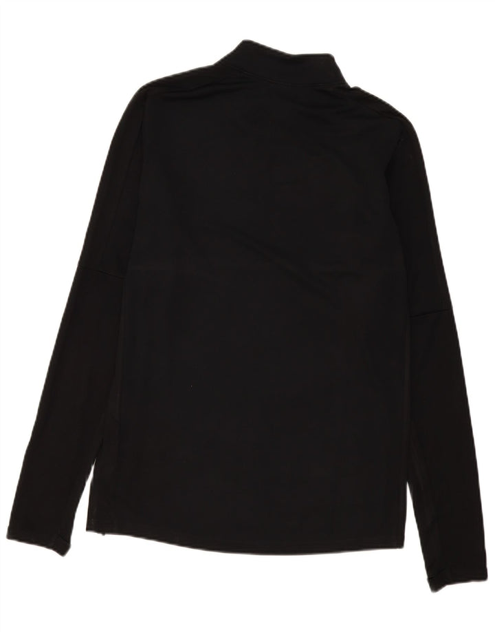 Nike Hommes Dri Fit Zip Neck Pull Survêtement Haut Petit Noir Polyester