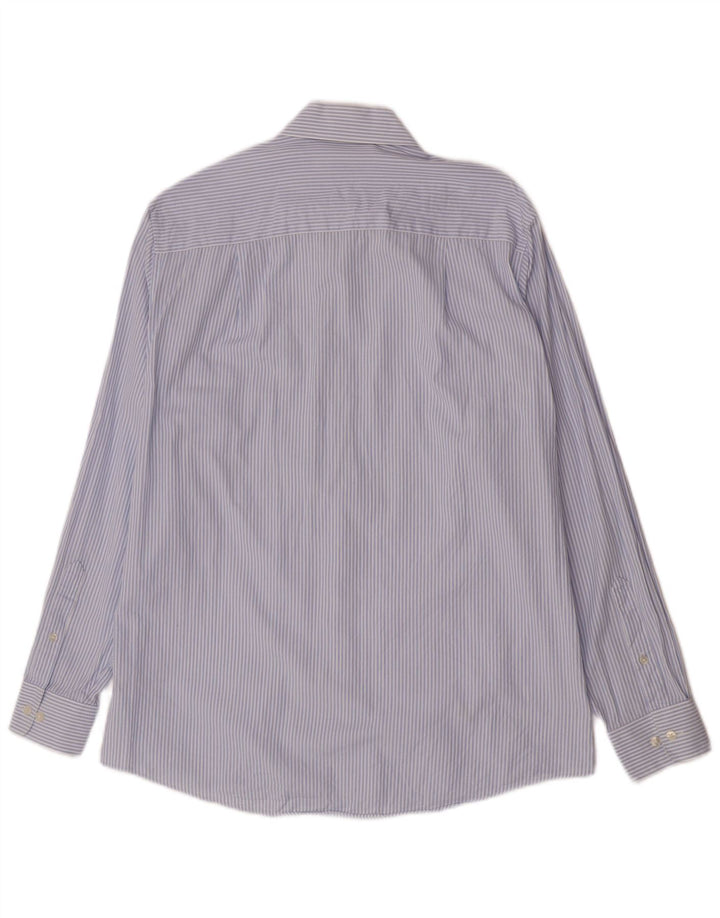 Calvin Klein Chemise Homme Taille 15 1/2 Coton Rayé Bleu Moyen