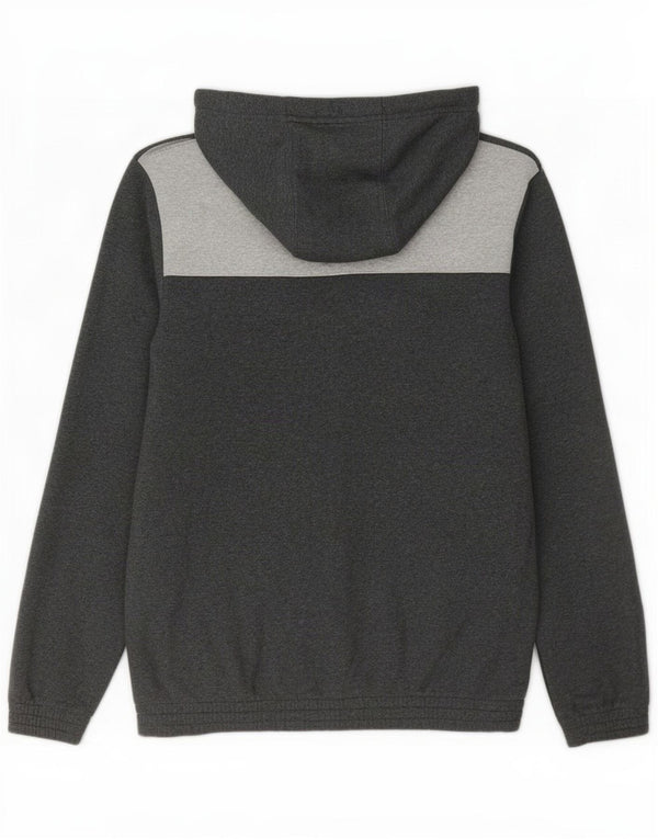 Adidas Pull à capuche zippé pour homme UK 36/38 Petit Gris Colorblock Coton