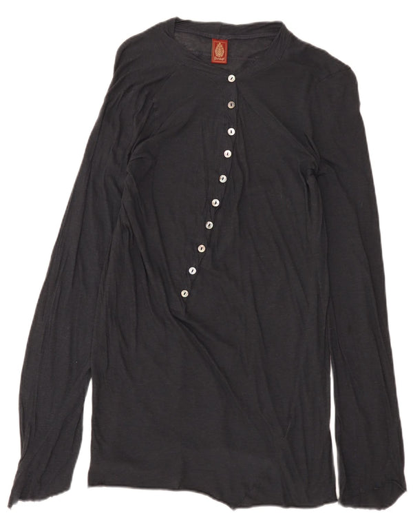 Dondup Haut à manches longues pour femme UK 10 Small Bleu marine