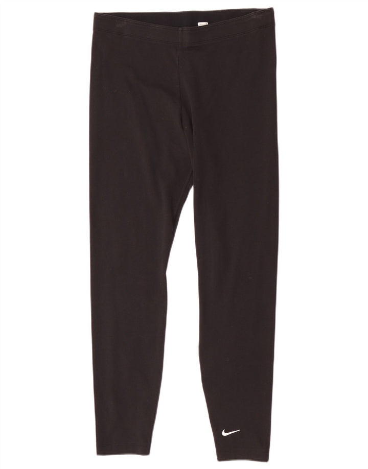 Nike Leggings Femme UK 14 Large Noir Coton