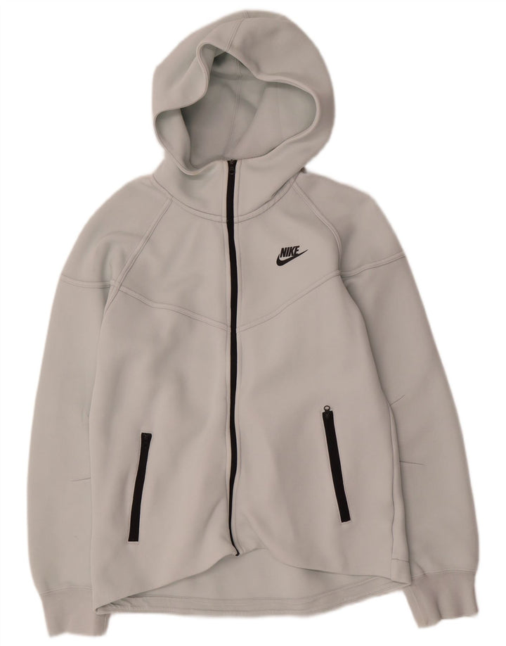Nike Pull à capuche zippé pour femme UK 14 Gris moyen