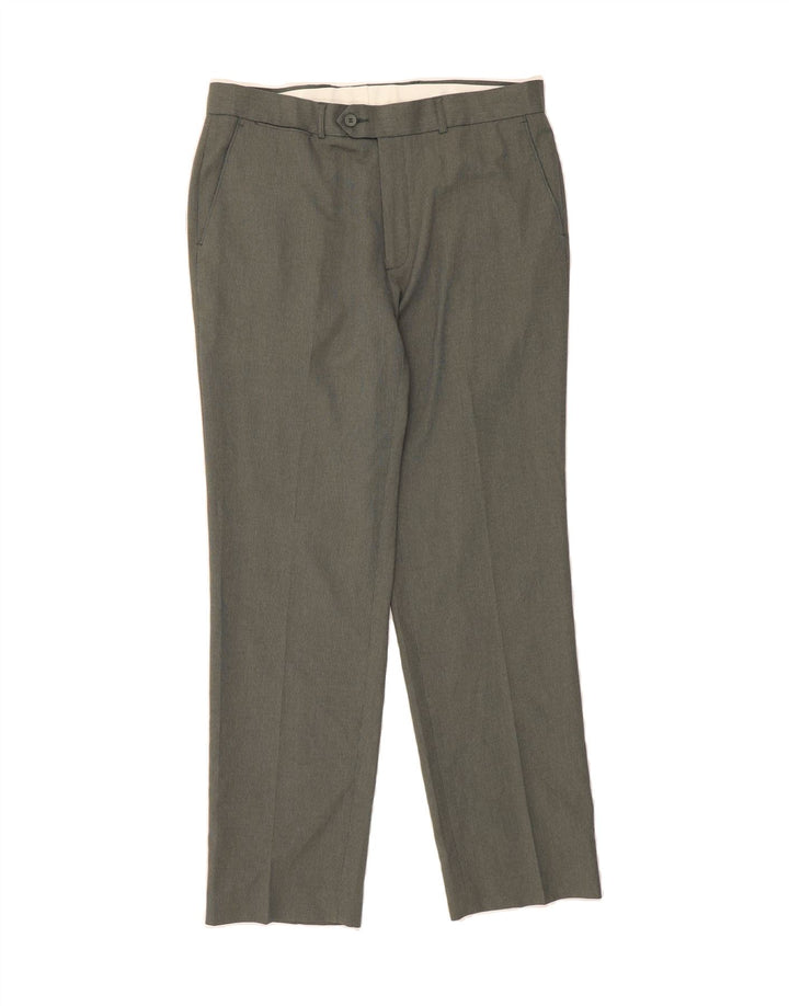 JAMES PRINGLE Mens Straight Suit Trousers W36 L31 Grey Polyester Vintage James Pringle and Second-Hand James Pringle from Messina Hembry 