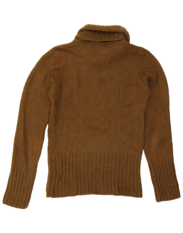 Massimo Dutti Pull col roulé pour femme UK 12 Medium Kaki Acrylique