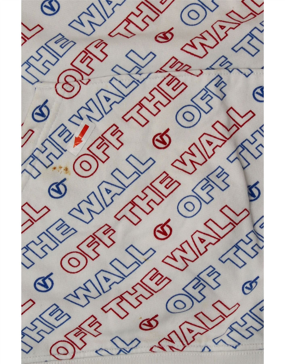 Vans Pull à capuche graphique XS en coton blanc pour homme