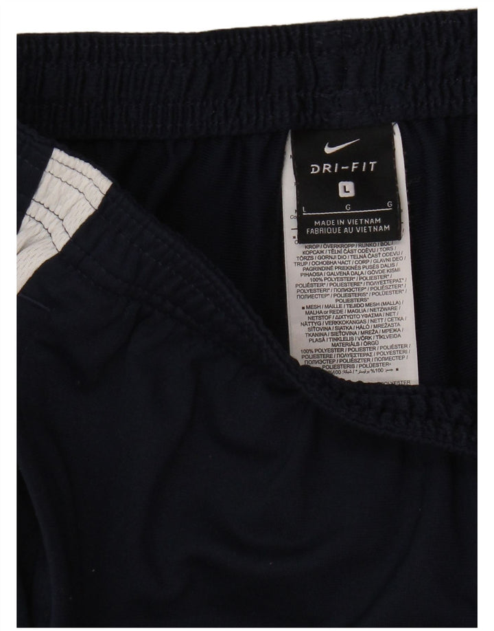 Nike Pantalon de survêtement Dri Fit pour homme Large en polyester color block bleu marine