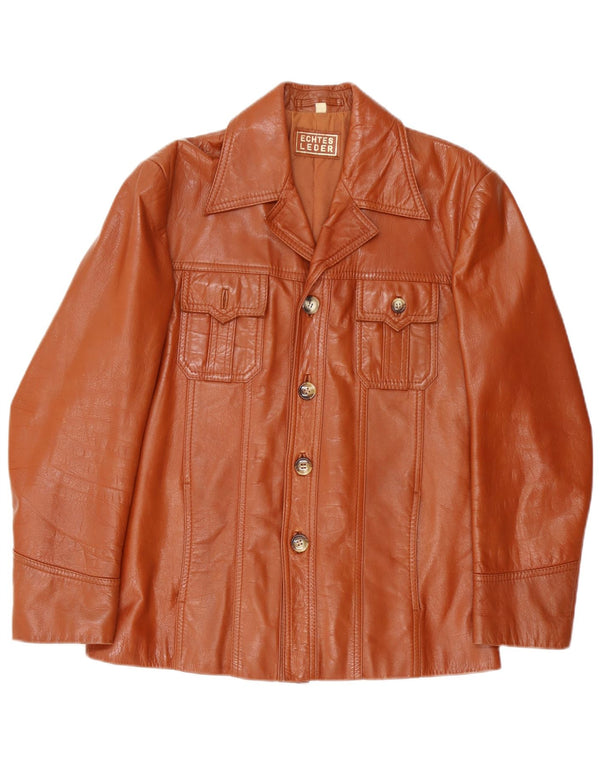 veste en cuir homme vintage UK 38 Brun moyen