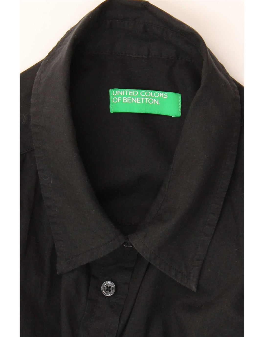 Benetton Chemise Femme UK 14 Medium Noir
