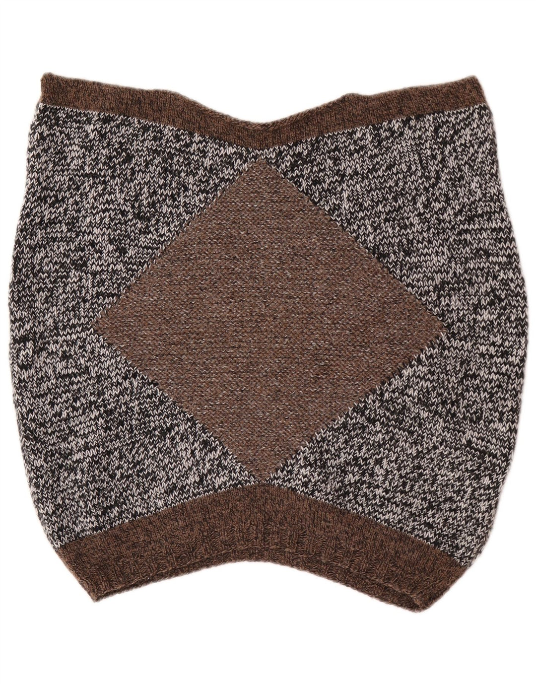 vintage Femmes Manches Courtes Bouton Cou Jumper Pull UK 14 Gris Moyen