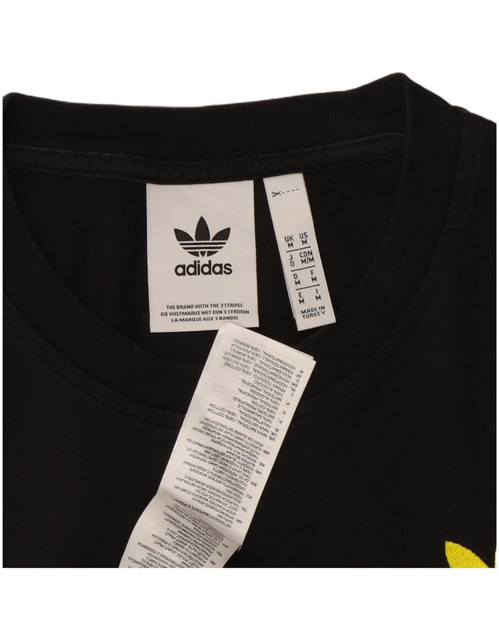 ADIDAS T-shirt graphique pour homme en coton noir moyen