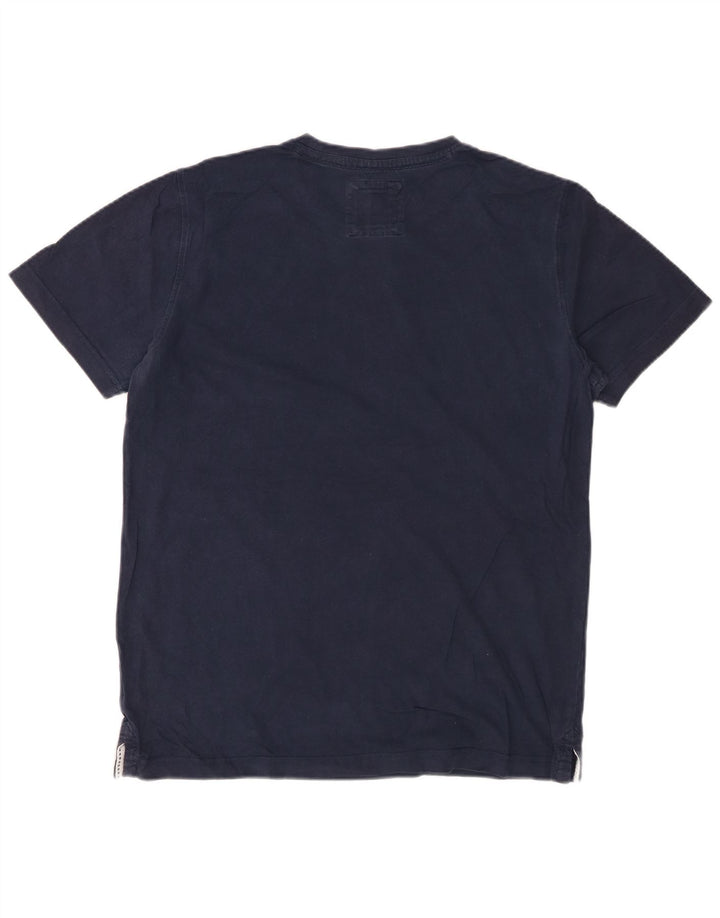 CREW CLOTHING Mens T-Shirt Top Medium Navy Blue Cotton
