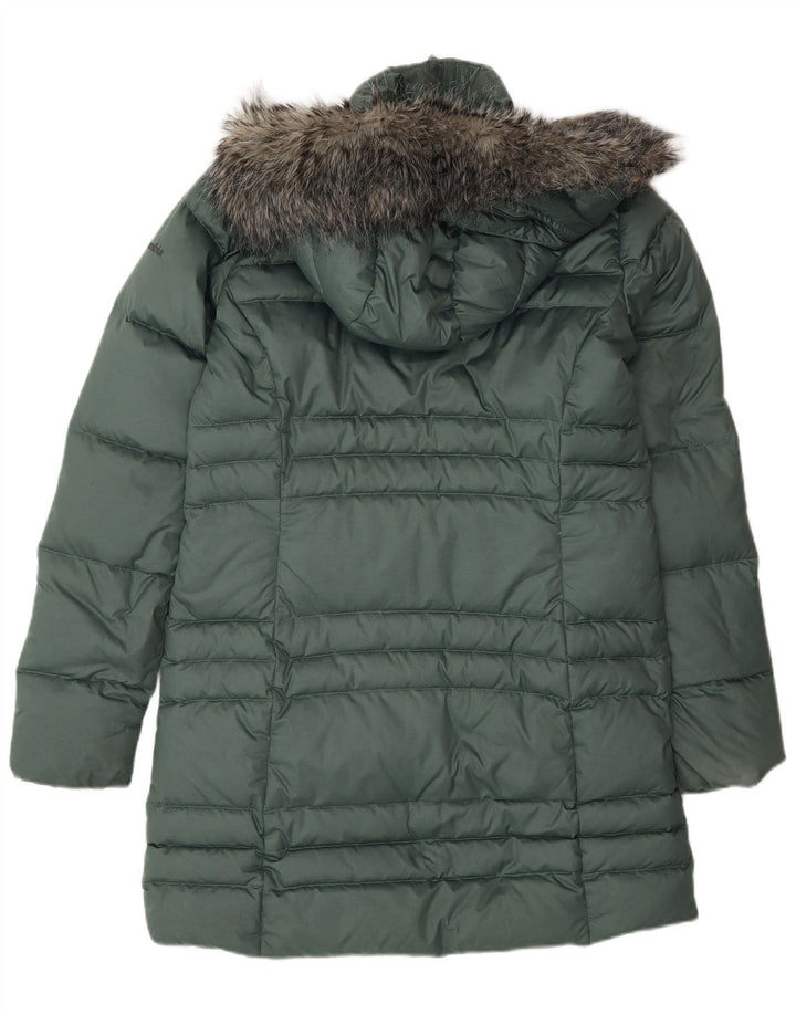 COLUMBIA Manteau rembourré à capuche pour femme UK 12 Polyester vert moyen